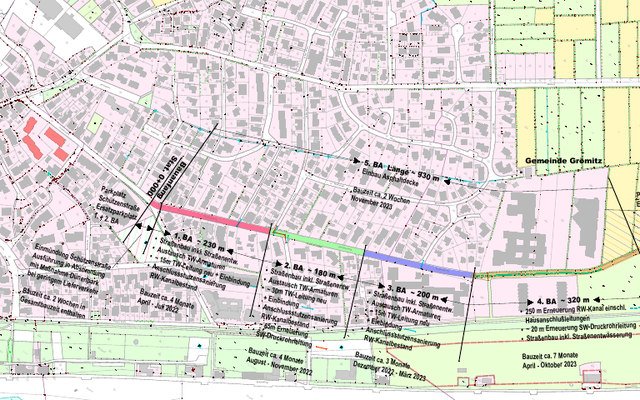 PDF-Plan Straßenbaumaßnahme Blankwasserweg in der Grömitz