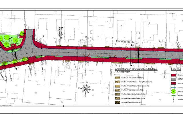 PDF-Plan Kanal- und Straßenbaumaßnahme Wachtelberg von Lindenhof bis Lindenstraße in Heiligenhafen