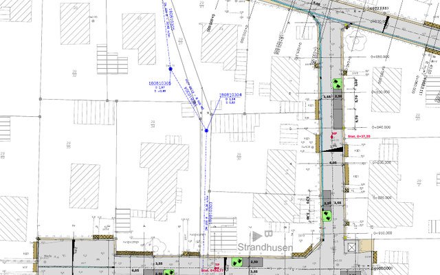 PDF-Plan Kanal- und Straßenbaumaßnahme Lütjenbroder Weg und Straße Strandhusen in Heiligenhafen OT Strandhusen