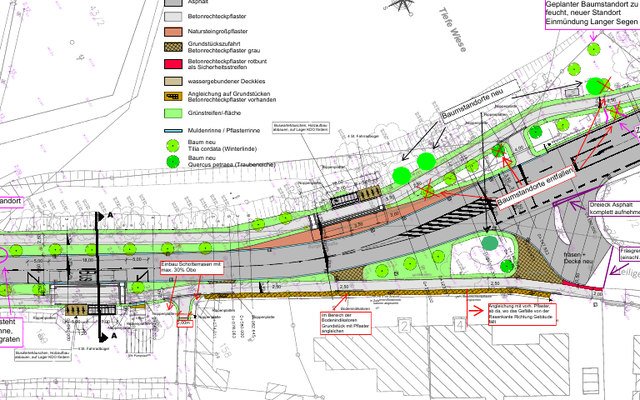 PDF-Plan Vollausbau Burgtorstraße von Einmündung Langer Segen bis Heiligenhafener Chaussee in Oldenburg in Holstein